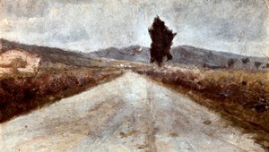 Toscanan tie. Amedeo Modiglianin (1884-1920) maalaus tekijältä Amedeo Modigliani