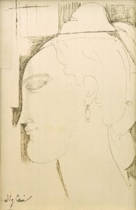 Tête de femme tekijältä Amedeo Modigliani