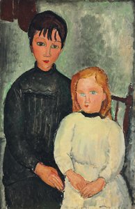 Kaksi tyttöä; Kaksi tyttöä, 1918 tekijältä Amedeo Modigliani