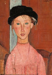 Nuori tyttö baretissa, 1918 tekijältä Amedeo Modigliani