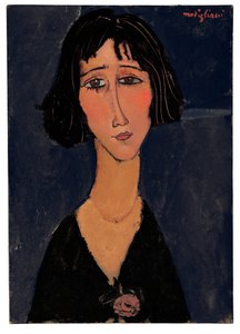 Nuori nainen ruusun kanssa tekijältä Amedeo Modigliani