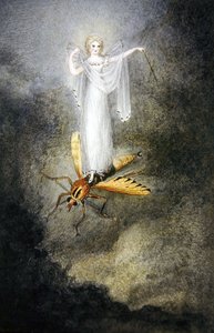 Koi-keiju, n.1860 (akvarelli, kynä ja musta muste). tekijältä Amelia Jane Murray