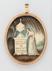 Muistomerkki miniatyyri tekijältä American 19th Century