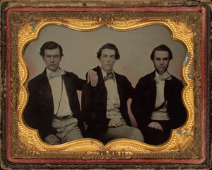 Kolmen nuoren miehen muotokuva tekijältä American 19th Century