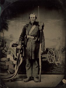 Sisällissodan sotilaan muotokuva tekijältä American 19th Century