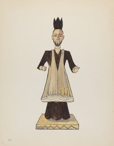 Levy 39: St. John Nepomuk Bulto: Portfoliosta "Spanish Colonial Designs of New Mexico" tekijältä American 20th Century