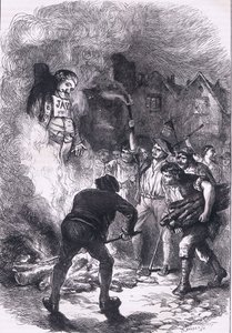 Burning of Jayn hahmo, kuvitus Cassells History of the United Statessta, julkaisija Cassell, Petter & Galpin, n. 1900