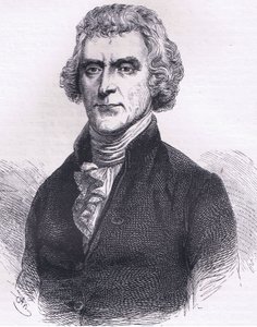 Thomas Jefferson, kuvitus Cassells History of the United Statessta, julkaisija Cassell, Petter & Galpin, n. 1900 (litho) tekijältä American English school