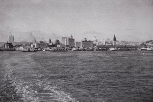 Kalifornia: San Francisco Skyline, eteläisen Tyynenmeren lautalta (m/w kuva) tekijältä American Photographer (after)