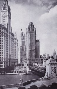 Chicago: Boulevard Link -silta, katse pohjoiseen (m/w kuva) tekijältä American Photographer (after)