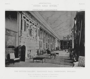 Takka: The Picture-Gallery, Hardwick Hall, Derbyshire, Englanti (m/v kuva) tekijältä American Photographer (after)
