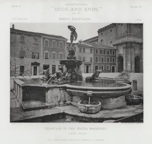 Suihkulähde Piazza Maggiorella, Fanossa, Italiassa (m/v kuva) tekijältä American Photographer (after)