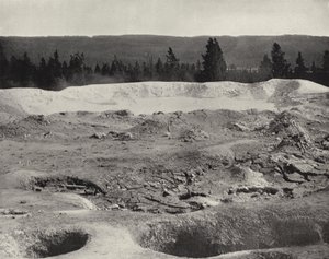 Mammoth Paint Pots, Yellowstone Valley, Wyoming (m/w kuva) tekijältä American Photographer (after)