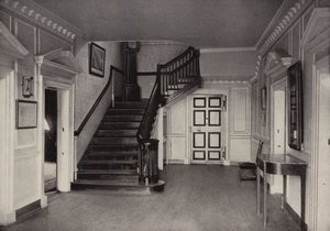 Mount Vernon: Mansion Interior, Central Hall (m/w kuva) tekijältä American Photographer (after)
