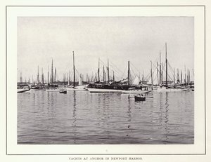 Newport, Rhode Island: Yachts at Anchor in Newport Harbor (m/w kuva) tekijältä American Photographer (after)