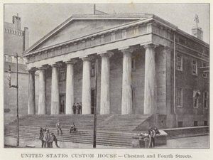 Philadelphia: United States Custom House, Chestnut and Fourth Streets (m/w kuva) tekijältä American Photographer (after)