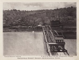 Pittsburgh: Smithfield Street Bridge, Monongahela River (m/w kuva) tekijältä American Photographer (after)