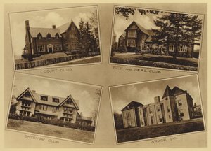 Princetonin yliopisto: Court Club; Key and Seal Club; Gateway Club; Arbor Inn (m/w kuva) tekijältä American Photographer (after)