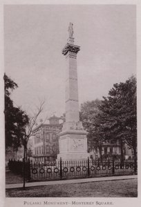 Pulaski Monument, Monterey Square (m/w kuva) tekijältä American Photographer (after)