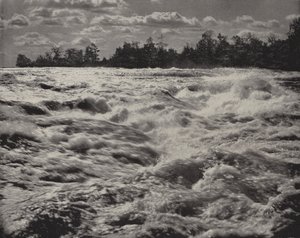 Niagaran koski putousten yläpuolella (m/w kuva) tekijältä American Photographer (after)