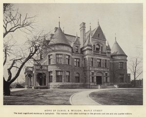 Springfield, Massachusetts: Daniel B Wessonin koti, Maple Street (m/v kuva) tekijältä American Photographer (after)