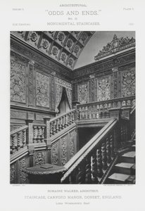 Portaikko, Canford Manor, Dorset, Englanti (m/w kuva) tekijältä American Photographer (after)