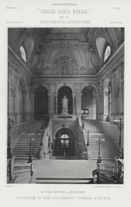 Portaikko yliopistossa, Wien, Itävalta (m/w kuva) tekijältä American Photographer (after)