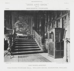 The Grand Staircase Hall, Holland House, Kensington, Englanti (m/v kuva) tekijältä American Photographer (after)