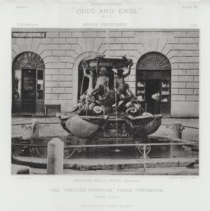 Kilpikonnan suihkulähde, Piazza Tortaruga, Rooma, Italia (m/v kuva) tekijältä American Photographer (after)