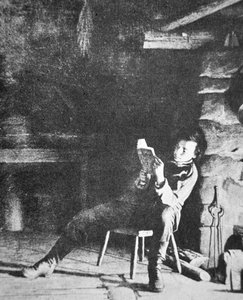 Abraham Lincoln (1809-65) nuorena poikana (m/w kuva) tekijältä American Photographer
