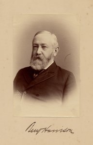 Benjamin Harrison (1833-1901), Yhdysvaltain 23. presidentti, kuva George Prince, Washington DC (albumikuva) tekijältä American Photographer