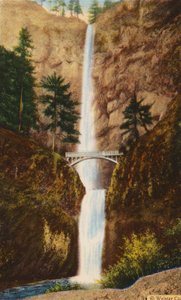 Bensonin silta Multnomahin putouksilla (värikuva) tekijältä American Photographer