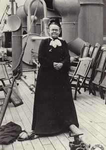 Carrie Nation (1846-1911), yhdysvaltalainen radikaali maltillisuusaktivisti, noin vuonna 1905 (s/w-kuva). tekijältä American Photographer