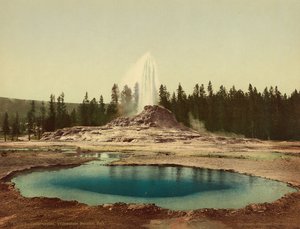 Castle Geyser, Yellowstonen kansallispuisto, n. 1898 (valokuva) tekijältä American Photographer