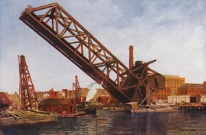 Chicago: Chicago: Single Leaf Bascule Bridge (värikuva) tekijältä American Photographer