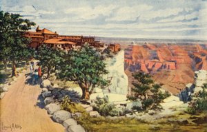 El Tovar -hotelli Grand Canyonin kansallispuiston reunalla (värikuva) tekijältä American Photographer