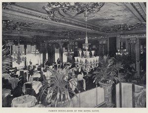 Hotel Savoyn kuuluisa ruokasali (m/w kuva) tekijältä American Photographer