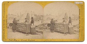 Ensimmäinen myymälä Burnt Districtissä, 1871 tekijältä American Photographer