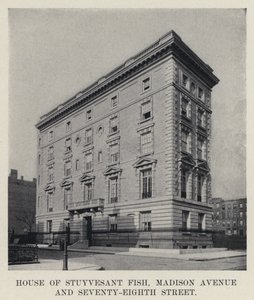 House of Stuyvesant Fish, Madison Avenue ja Seventy-Eighth Street (m/v kuva) tekijältä American Photographer