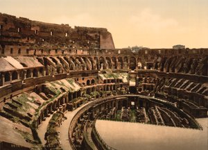 Colosseumin sisustus, Rooma, n. 1890-1900 (fotomekaaninen printti) tekijältä American Photographer