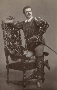 Jean de Reszke Raoulina elokuvassa "Les Huguenots" (s/w-kuva). tekijältä American Photographer