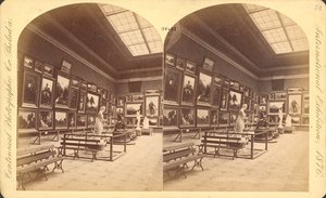 Memorial Hall, Amerikan osasto, Centennial International Exhibition of 1876, Philadelphia (stereoskooppinen vedos) tekijältä American Photographer