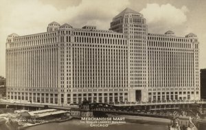 Merchandise Mart, maailman suurin rakennus, Chicago, Illinois, Yhdysvallat (s/w-kuva). tekijältä American Photographer