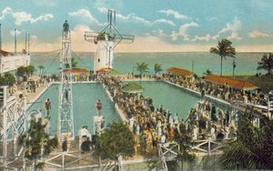 Miami, Florida, noin 1925: Miami Beachin kasinon uima-allas (värikuva). tekijältä American Photographer