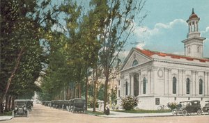 Miami, Florida, noin 1925: Presbyterian Church (värikuva). tekijältä American Photographer