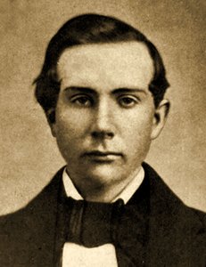 John D. Rockefellerin muotokuva 18-vuotiaasta 1857
