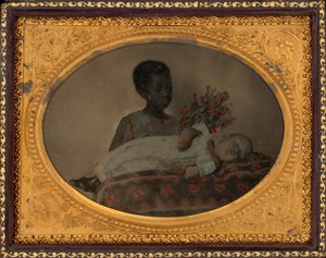 Tytön muotokuva ja kuolemanjälkeinen lapsi,c. 1860 (kuva) tekijältä American Photographer
