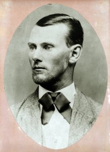 Rikollinen Jesse Jamesin (1847-1882) muotokuva vähän ennen hänen kuolemaansa. Valokuvaus 1882. tekijältä American Photographer