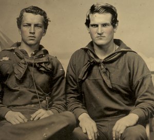Muotokuva kahdesta merimiehestä Union Uniformissa, n. 1861 (tinakuva)