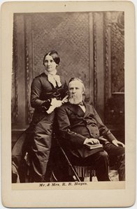 Rutherford Birchard Hayes (1822-93), Yhdysvaltain 19. presidentti, ja Lucy Ware Webb Hayes (1831-89), hänen vaimonsa (albumikuva) tekijältä American Photographer